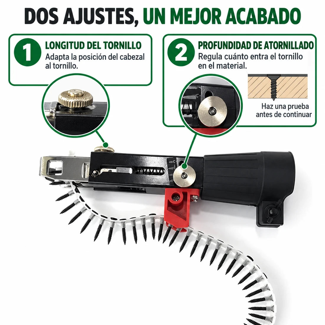 Adaptador de Atornillado Automático + 50 Tornillos