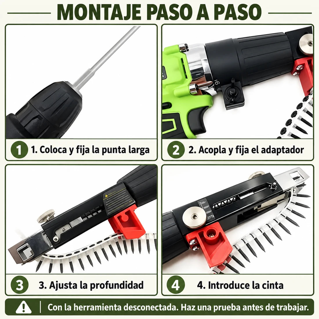 Adaptador de Atornillado Automático + 50 Tornillos
