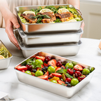 🇪🇸 (Compra 6 + 3 gratis) Cajas para alimentos de acero inoxidable alemán 304