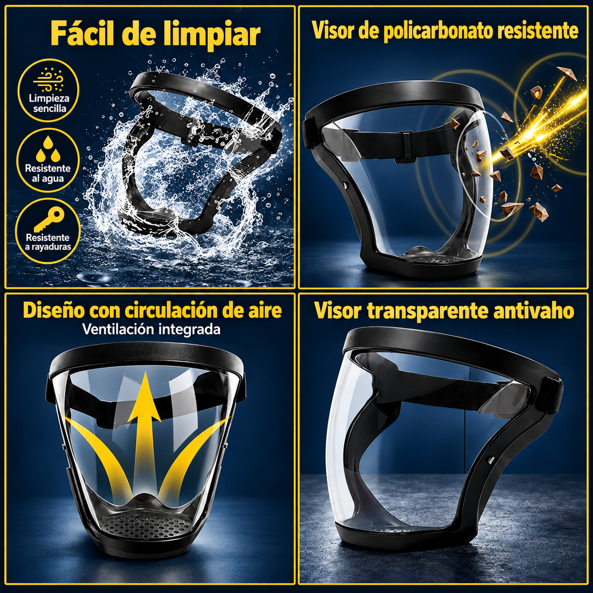🔥 70% OFF | La visera protege la cara, los ojos y las vías respiratorias durante el trabajo