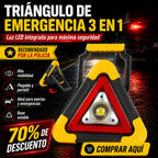 ⚡(SÚPER OFERTA) Triángulo De Advertencia Para Automóvil Con Luz LED Integrada
