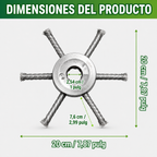 🇪🇸 Cabezal De Desbrozadora Con 6 Cuchillas De Acero Trenzado