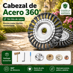 [🎁 7 ACCESORIOS INCLUIDOS] Disco de Alambre de Acero para Desbrozadora — Corte 360°