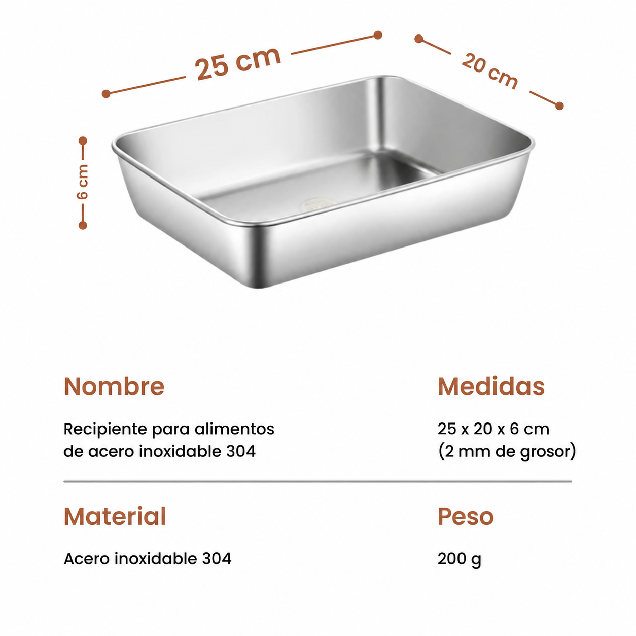 Llévate 12, paga 6 | Tuppers de acero inoxidable 304, 2000 ml