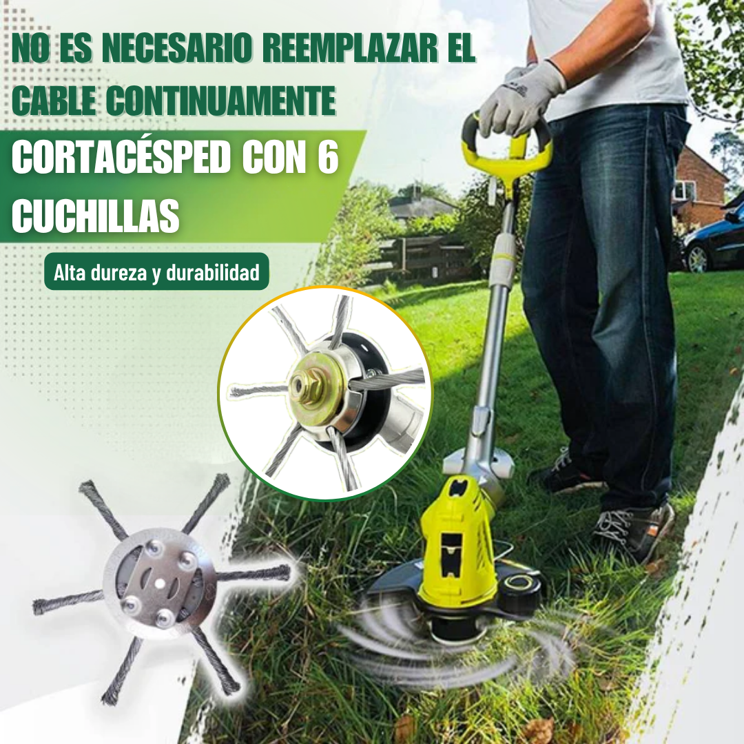 [🔥70% DE DESCUENTO - SOLO HOY] El cabezal del cortacésped tiene 6 bordes de acero inoxidable
