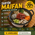 ✨Sartén De Piedra Maifan Antiadherente De 6 Capas Compatible Con Inducción IH