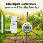 Cabezal Universal para Desbrozadora — 6 Cuchillas de Acero Inoxidable