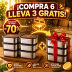 (COMPRA 6, 🎁LLÉVATE 9) Recipiente hermético al vacío de acero inoxidable 316