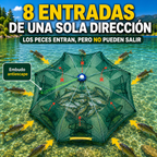 Red trampa de pesca plegable 96 cm | Múltiples entradas | Para agua dulce