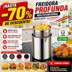 🔥 Olla freidora de 1,2L en acero inoxidable 304 alemán, compatible con cocinas de vitrocerámica e inducción 🔥