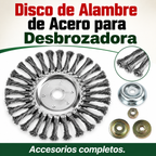 Disco de Alambre de Acero para Desbrozadora — Corte 360° | Compatible Universal