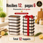 Llévate 12, Paga 6 | Tupper Hermético Inox 316L