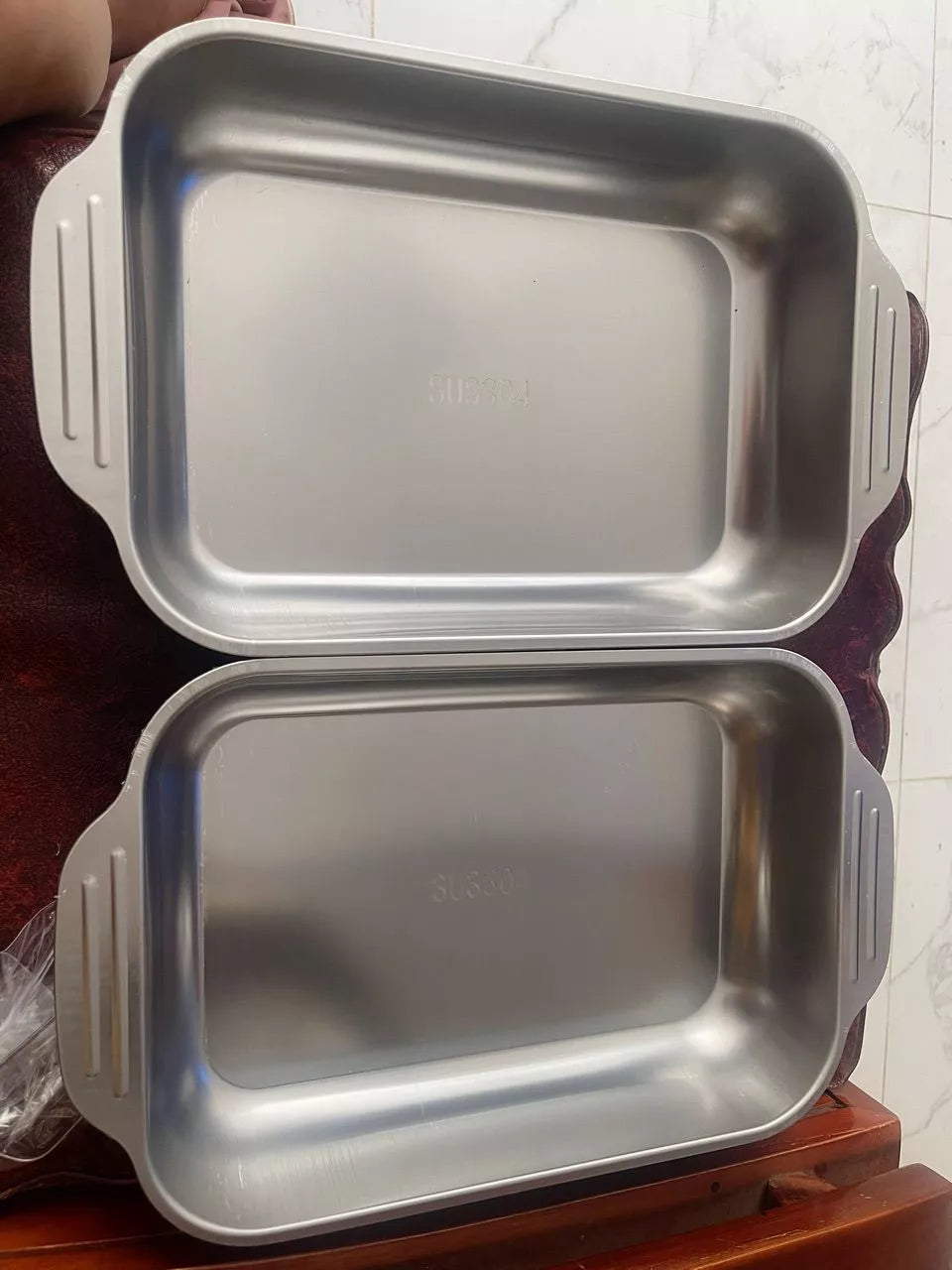 🇪🇸 Bandeja de cocción directa de acero inoxidable 304 macizo de Alemania (3.5 Litros)