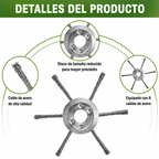 ✨Cabezal De Desbrozadora Con 6 Cuchillas De Acero Trenzado